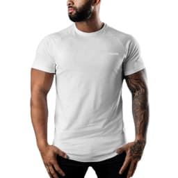 Mens Running Absorb Sweat T-Shirts Gym Bodybuilding Tee Shirts Summer Cotton Short Sleeve Fitness Shirts Casual Sports Clothing