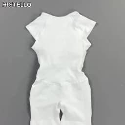 HISTELLO Impact Short Sleeve One Piece Jumpsuit Women Backless Hollow Out Sports GYM Bodycon Slim Fit Sexy Yoga Workout Bodysuit