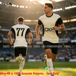 NO.77 Print Football Jersey Men Short Sleeve Soccer Training T Shirt Breathable Sports Uniform Fans Match Training Tee