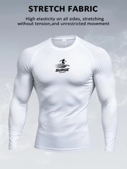 Men's quick-drying surfing T-shirt, long-sleeved beach swimsuit, women's sun-protective diving swimsuit - J69