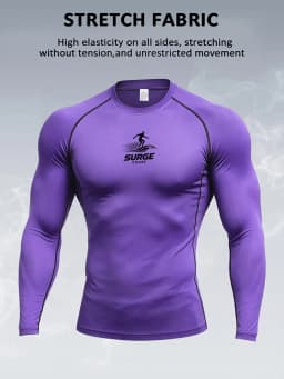 Men's quick-drying surfing T-shirt, long-sleeved beach swimsuit, women's sun-protective diving swimsuit - J69