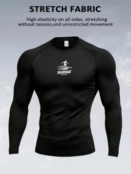 Men's quick-drying surfing T-shirt, long-sleeved beach swimsuit, women's sun-protective diving swimsuit - J69