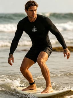 Men's quick-drying surfing T-shirt, long-sleeved beach swimsuit, women's sun-protective diving swimsuit - J69