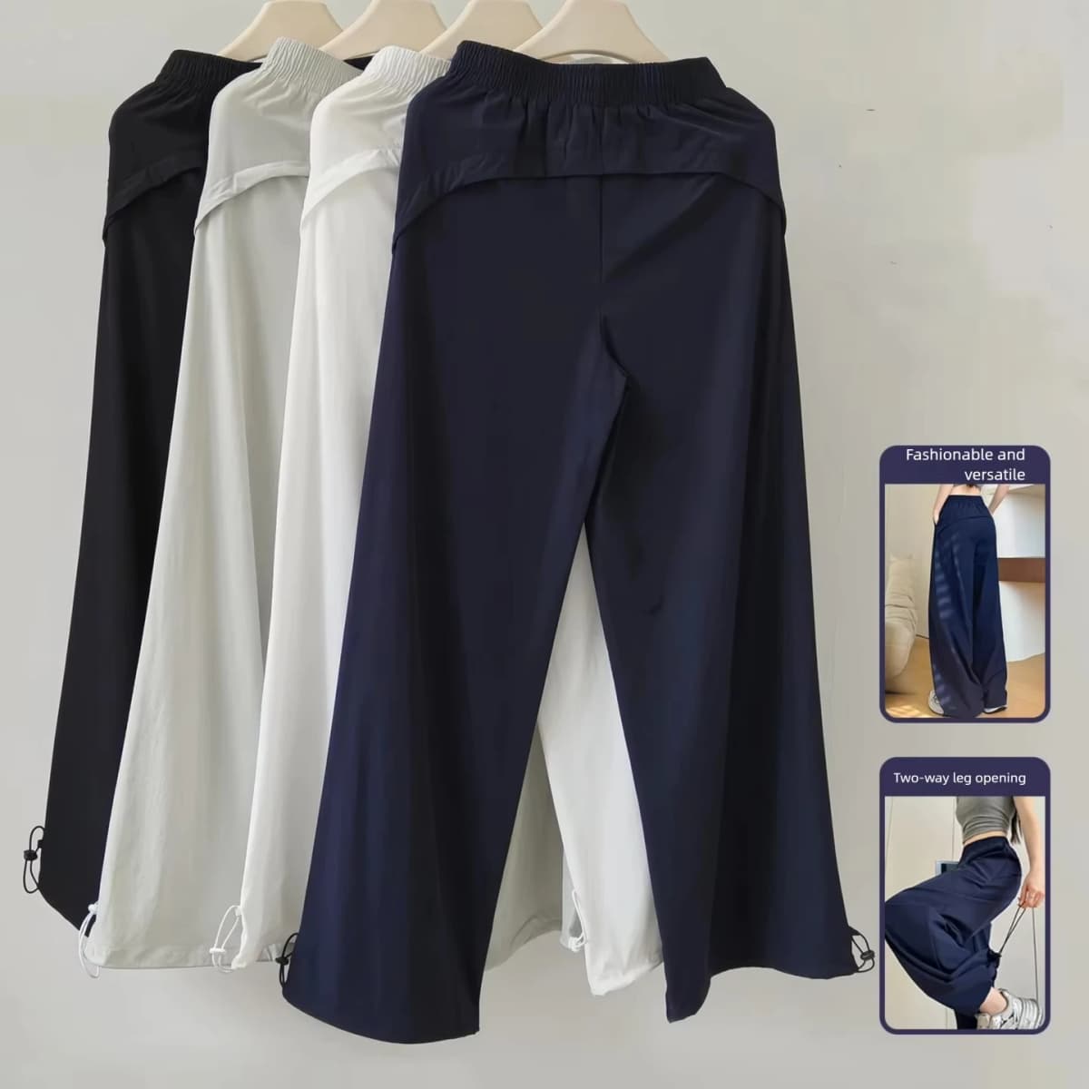2026 Thin Quick-Drying Overalls Women's Loose High Waist Running Training Basketball Gym Dance Casual Wide Leg Pants Summer