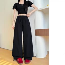 2026 Thin Quick-Drying Overalls Women's Loose High Waist Running Training Basketball Gym Dance Casual Wide Leg Pants Summer