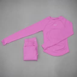 DFDK Women's Yoga Exercise Two Piece Set Long Sleeve Seamless Yoga Top Slimming Running Pants Breathable Exercise Set