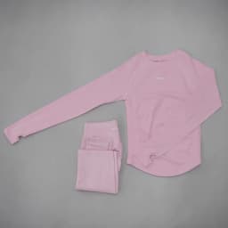 DFDK Women's Yoga Exercise Two Piece Set Long Sleeve Seamless Yoga Top Slimming Running Pants Breathable Exercise Set