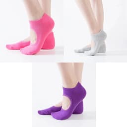 Backless Non-slip Fitness Pilates Socks Cotton Women Sport Yoga Socks Ballet Dance Slippers Barefoot Sock Workout for Gym