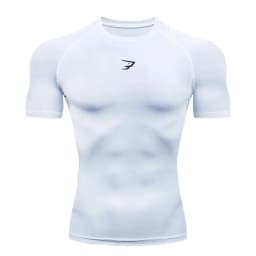 Men Running Compression T-shirt Short Sleeve Sport Tees Gym Fitness Sportshirts Male Jogging Tracksuit Homme Athletic Shirt Tops