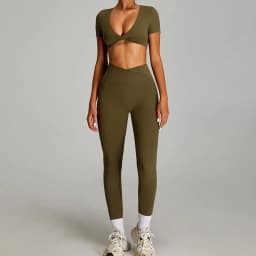 Women Outfits Yoga Suit 2PCS Sports Set Quick-Drying Gym Set Women Tracksuit Running Workout Short Sleeves Sports Yoga Clothing