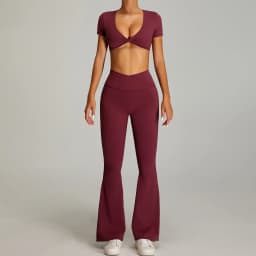 Women Outfits Yoga Suit 2PCS Sports Set Quick-Drying Gym Set Women Tracksuit Running Workout Short Sleeves Sports Yoga Clothing