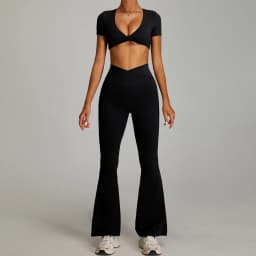 Women Outfits Yoga Suit 2PCS Sports Set Quick-Drying Gym Set Women Tracksuit Running Workout Short Sleeves Sports Yoga Clothing