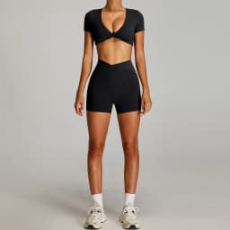 Women Outfits Yoga Suit 2PCS Sports Set Quick-Drying Gym Set Women Tracksuit Running Workout Short Sleeves Sports Yoga Clothing