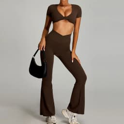 Women Outfits Yoga Suit 2PCS Sports Set Quick-Drying Gym Set Women Tracksuit Running Workout Short Sleeves Sports Yoga Clothing