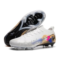 New Men Football Boots Soccer Cleats FG Non-Slip Training Shoes Soccer Shoes Long Spikes Match Ultralight Outdoor Drop Shipping
