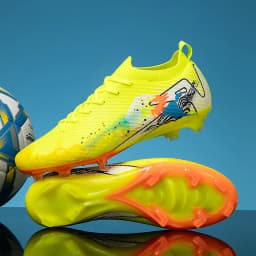 New Men Football Boots Soccer Cleats FG Non-Slip Training Shoes Soccer Shoes Long Spikes Match Ultralight Outdoor Drop Shipping