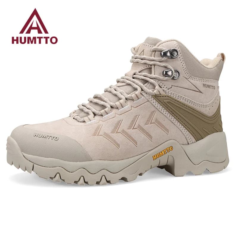 HUMTTO Genuine Leather Hiking Shoes Woman Breathable Non-slip Outdoor Women's Sneakers Luxury Designer Trekking Boots for Women