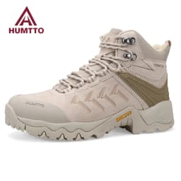 HUMTTO Genuine Leather Hiking Shoes Woman Breathable Non-slip Outdoor Women's Sneakers Luxury Designer Trekking Boots for Women