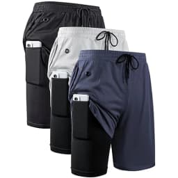 Mens Sport Shorts Sportswear Double-deck Running Shorts 2 In 1 Beach Bottoms Summer Gym Fitness Training Jogging Short Pants Men