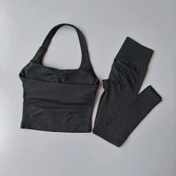 Halter Top Yoga Fitness Workout Set Women's Professional Training Pilates Peach Hip-Lifting Pants Sportswear