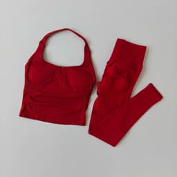 Halter Top Yoga Fitness Workout Set Women's Professional Training Pilates Peach Hip-Lifting Pants Sportswear