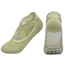 Women Non-Slip Yoga Socks Silicone Indoor Cotton Bandage Backless Pilates Fitness Sock Ladies Ballet Dance Sports Grippers Socks