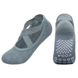 Women Non-Slip Yoga Socks Silicone Indoor Cotton Bandage Backless Pilates Fitness Sock Ladies Ballet Dance Sports Grippers Socks