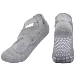 Women Non-Slip Yoga Socks Silicone Indoor Cotton Bandage Backless Pilates Fitness Sock Ladies Ballet Dance Sports Grippers Socks
