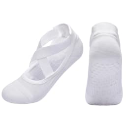 Women Non-Slip Yoga Socks Silicone Indoor Cotton Bandage Backless Pilates Fitness Sock Ladies Ballet Dance Sports Grippers Socks