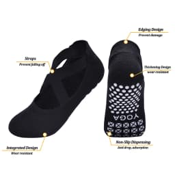 Women Non-Slip Yoga Socks Silicone Indoor Cotton Bandage Backless Pilates Fitness Sock Ladies Ballet Dance Sports Grippers Socks