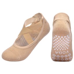 Women Non-Slip Yoga Socks Silicone Indoor Cotton Bandage Backless Pilates Fitness Sock Ladies Ballet Dance Sports Grippers Socks
