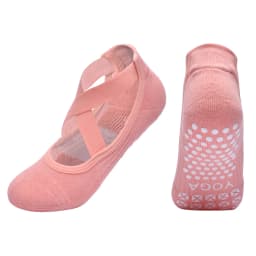 Women Non-Slip Yoga Socks Silicone Indoor Cotton Bandage Backless Pilates Fitness Sock Ladies Ballet Dance Sports Grippers Socks