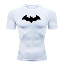 Bat Printed Men's Tight T-Shirt Running Compression T Shirt Gym Fitness Jogging Short Sleeve Male Casual Shirt Tops
