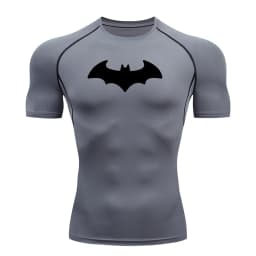 Bat Printed Men's Tight T-Shirt Running Compression T Shirt Gym Fitness Jogging Short Sleeve Male Casual Shirt Tops