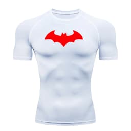 Bat Printed Men's Tight T-Shirt Running Compression T Shirt Gym Fitness Jogging Short Sleeve Male Casual Shirt Tops