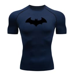Bat Printed Men's Tight T-Shirt Running Compression T Shirt Gym Fitness Jogging Short Sleeve Male Casual Shirt Tops