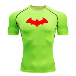 Bat Printed Men's Tight T-Shirt Running Compression T Shirt Gym Fitness Jogging Short Sleeve Male Casual Shirt Tops