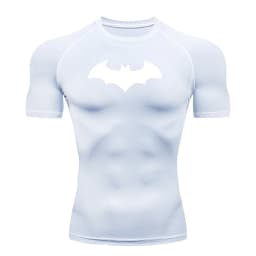 Bat Printed Men's Tight T-Shirt Running Compression T Shirt Gym Fitness Jogging Short Sleeve Male Casual Shirt Tops