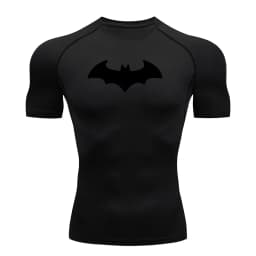 Bat Printed Men's Tight T-Shirt Running Compression T Shirt Gym Fitness Jogging Short Sleeve Male Casual Shirt Tops