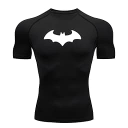 Bat Printed Men's Tight T-Shirt Running Compression T Shirt Gym Fitness Jogging Short Sleeve Male Casual Shirt Tops