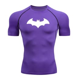 Bat Printed Men's Tight T-Shirt Running Compression T Shirt Gym Fitness Jogging Short Sleeve Male Casual Shirt Tops