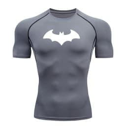 Bat Printed Men's Tight T-Shirt Running Compression T Shirt Gym Fitness Jogging Short Sleeve Male Casual Shirt Tops