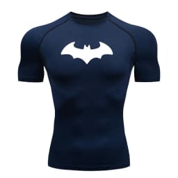 Bat Printed Men's Tight T-Shirt Running Compression T Shirt Gym Fitness Jogging Short Sleeve Male Casual Shirt Tops