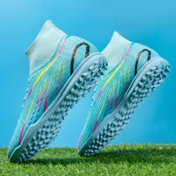 Professional Training TF Soccer Shoes for Men Women Kids PU+Fabric Breathable Wear-Resistant Rubber Sole