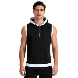 Solid Color 2026 Brand New Men's Tank Tops Vest Sleeveless Tees For Male Hooded Man Vests Tops Hip Hop Men Tank Top T Shirt