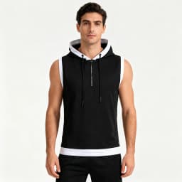 Solid Color 2026 Brand New Men's Tank Tops Vest Sleeveless Tees For Male Hooded Man Vests Tops Hip Hop Men Tank Top T Shirt