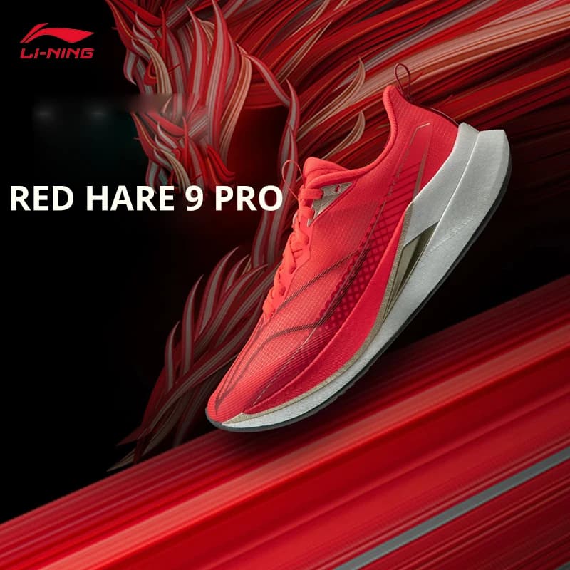 LI-NING RED HARE 9 PRO Men's Running Shoes BOOM FIBER Reflective Lightweight Racing Training Running shoes ARPW001