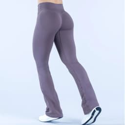 Vision Flares Leggings Women V Crossover Seamless Yoga Pants No Front Seam Sports Leggings Bootcut Workout Pants Tummy Control