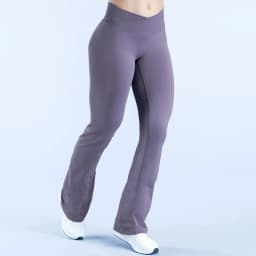 Vision Flares Leggings Women V Crossover Seamless Yoga Pants No Front Seam Sports Leggings Bootcut Workout Pants Tummy Control