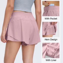 Women Outdoor Running Shorts Summer High Waist Yoga Shorts 2 In 1 Gym Short Sportswear Female Quick Dry Workout Clothes